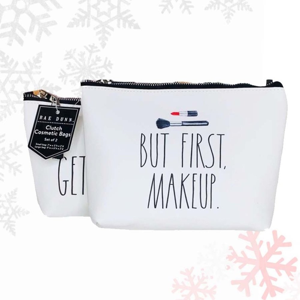 RAE DUNN Cosmetic Bags But First Make Up Get Cute